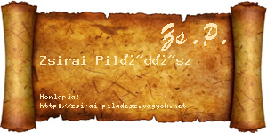 Zsirai Piládész névjegykártya